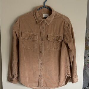 American Eagle Corduroy Shirt in Camel Tan